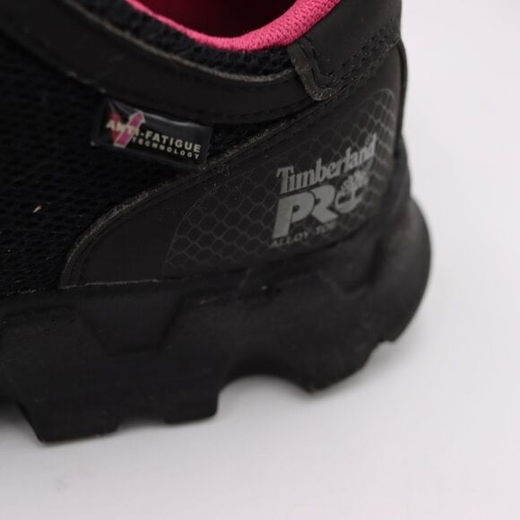 Women's Timberland PRO Powertrain Black/Pink Alloy Safety Toe Sneaker - Size 7 - Picture 16 of 16
